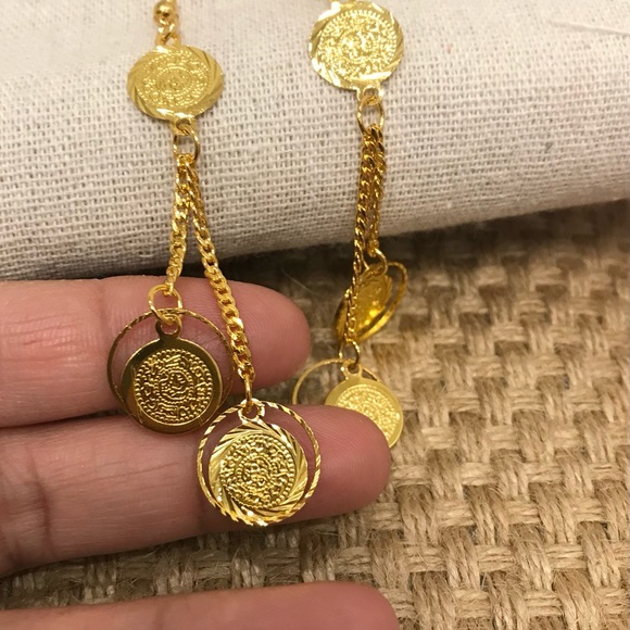 Lira Earrings, Coin Earrings, Dangle and dangle earrings, Middle East Jewelry - Picture 5 of 6